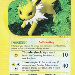 Skyridge - 13/144 - Jolteon - Reverse Holo - Rare (Heavily Played)