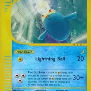Aquapolis - 20/147 - Lanturn - Reverse Holo - Rare (Heavily Played)