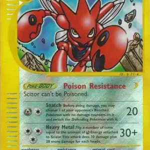 Aquapolis - 32/147 - Scizor - Reverse Holo - Rare (Lightly Played)