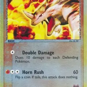 EX Team Magma vs Team Aqua - 38/95 - Team Magma's Rhyhorn - Reverse Holo (Heavily Played)