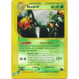 Skyridge - 5/144 - Beedrill - Reverse Holo - Rare (Moderately Played)