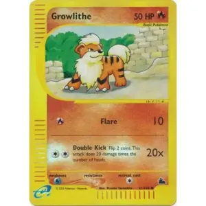 Skyridge - 62/144 - Growlithe - Reverse Holo (Moderately Played)