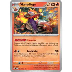 Surging Sparks - 031/191 - Skeledirge - Reverse Holo Rare
