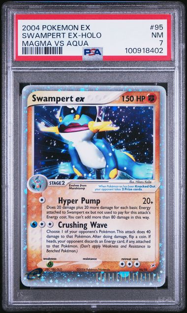 PSA 7 Near Mint - 2004 Pokemon ex Team Magma vs Team Aqua Swampert ex Holo #95