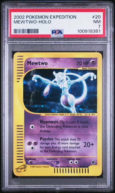 PSA 7 Near Mint - 2002 Pokemon Expedition Mewtwo Holo #20