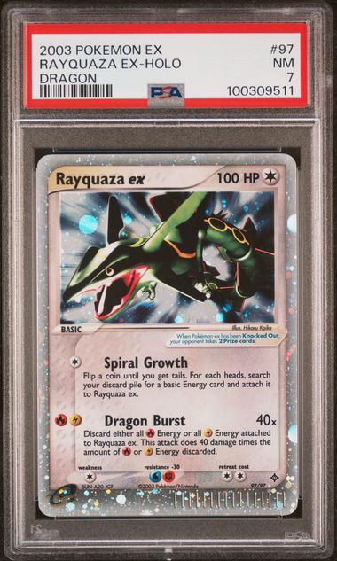 [Auksjon] PSA 7 Near Mint – 2003 Pokemon EX Dragon Rayquaza ex Holo #97