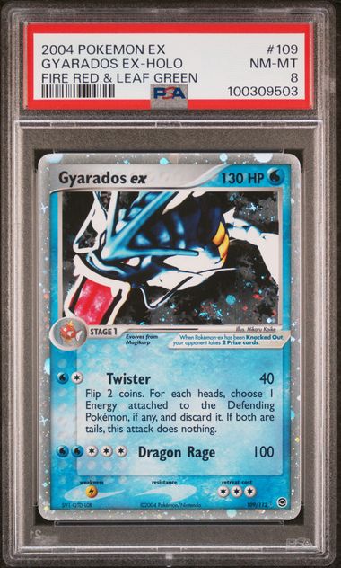 PSA 8 Near Mint - 2004 Pokemon EX Fire Red & Leaf Green Gyarados ex Holo #109