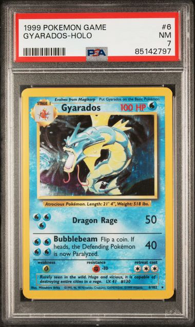 PSA 7 Near Mint - 1999 Pokemon Base Set Gyarados Holo #6