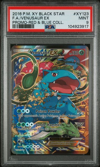 PSA 9 Mint - 2016 Pokemon Black Star Promo Venusaur ex #XY123