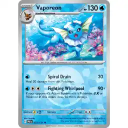 Prismatic Evolutions - 022/131 - Vaporeon - Poke Ball Holo