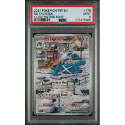 PSA 9 Mint - 2024 Pokemon Temporal Forces Metagross Illustration Rare #178