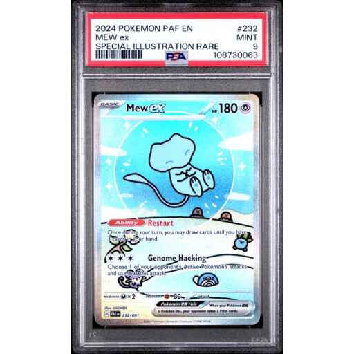 [Auksjon] PSA 9 Mint - 2024 Pokemon Paldean Fates Mew ex Special Illustration Rare #232