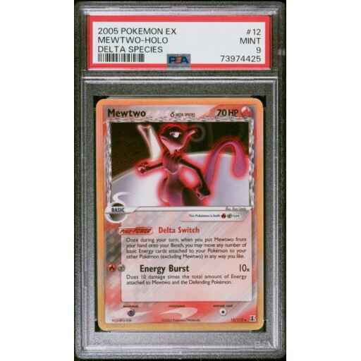 [Auksjon] PSA 9 Mint - 2005 Pokemon EX Delta Species Mewtwo Holo #12
