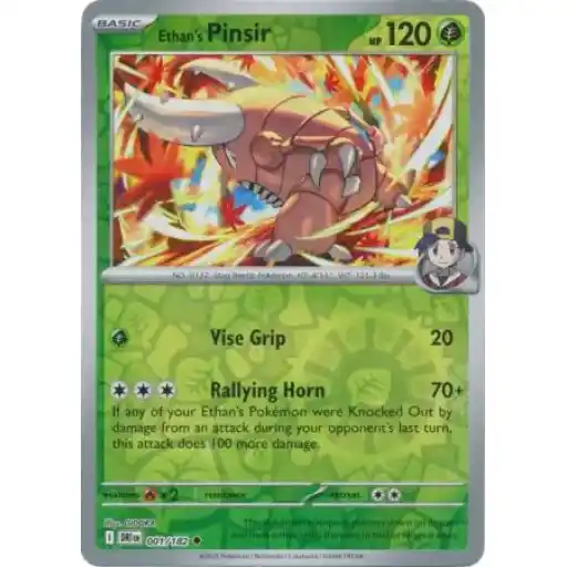 Destined Rivals - 001/182 - Ethan's Pinsir - Reverse Holo
