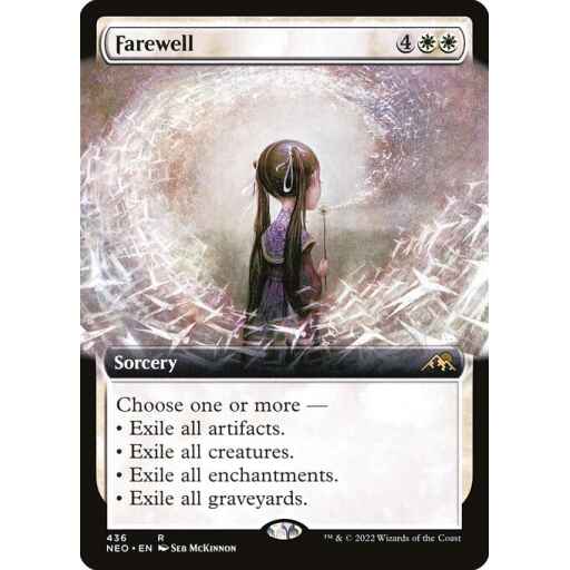 Kamigawa: Neon Dynasty - 436 - Farewell - Rare - W - Foil