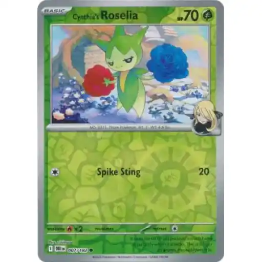 Destined Rivals - 007/182 - Cynthia's Roselia - Reverse Holo