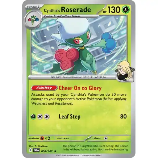Destined Rivals - 008/182 - Cynthia's Roserade - Holo Rare