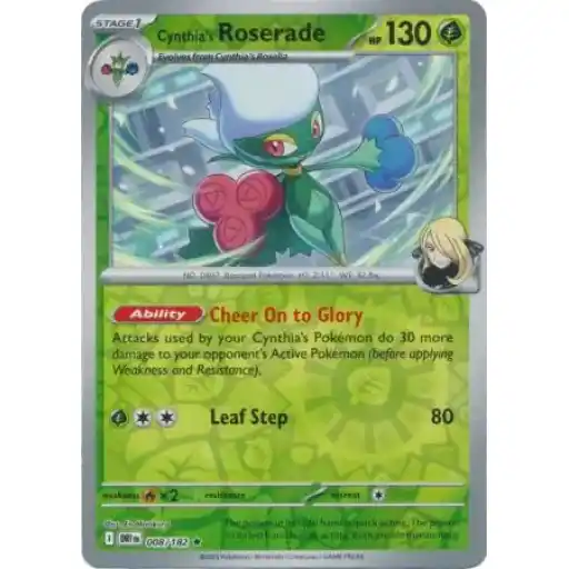 Destined Rivals - 008/182 - Cynthia's Roserade - Reverse Holo Rare