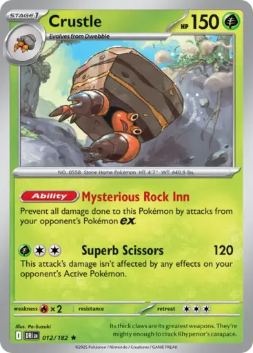 Destined Rivals - 012/182 - Crustle - Holo Rare