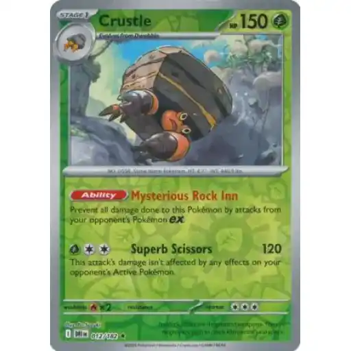 Destined Rivals - 012/182 - Crustle - Reverse Holo Rare
