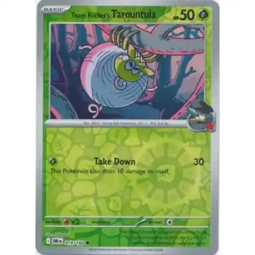 Destined Rivals - 019/182 - Team Rocket's Tarountula - Reverse Holo