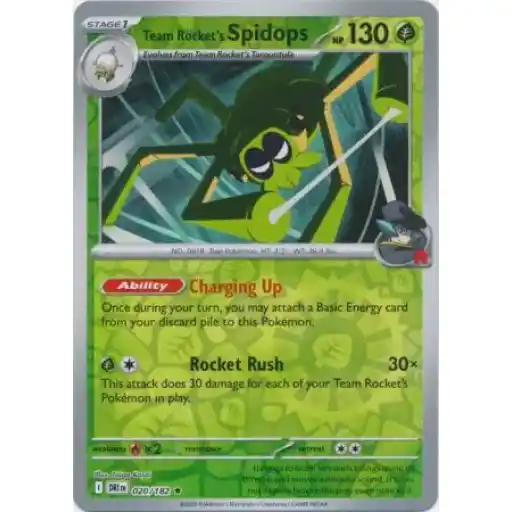 Destined Rivals - 020/182 - Team Rocket's Spidops - Reverse Holo Rare