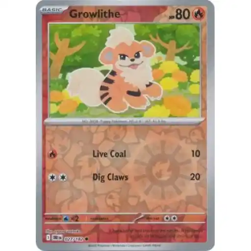 Destined Rivals - 027/182 - Growlithe - Reverse Holo