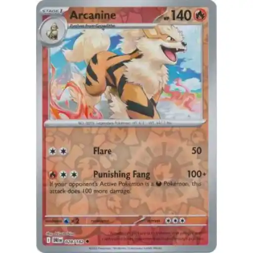 Destined Rivals - 028/182 - Arcanine - Reverse Holo