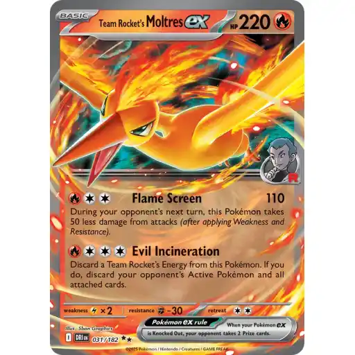Destined Rivals - 031/182 - Team Rocket's Moltres ex
