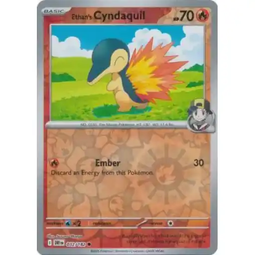 Destined Rivals - 032/182 - Ethan's Cyndaquil - Reverse Holo