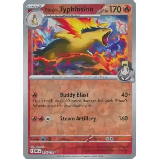 Destined Rivals - 034/182 - Ethan's Typhlosion - Reverse Holo Rare