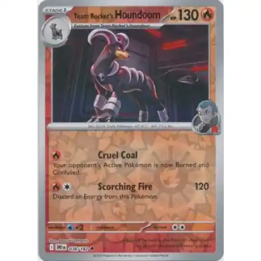 Destined Rivals - 038/182 - Team Rocket's Houndoom - Reverse Holo