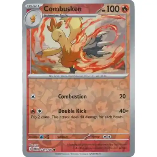 Destined Rivals - 041/182 - Combusken - Reverse Holo