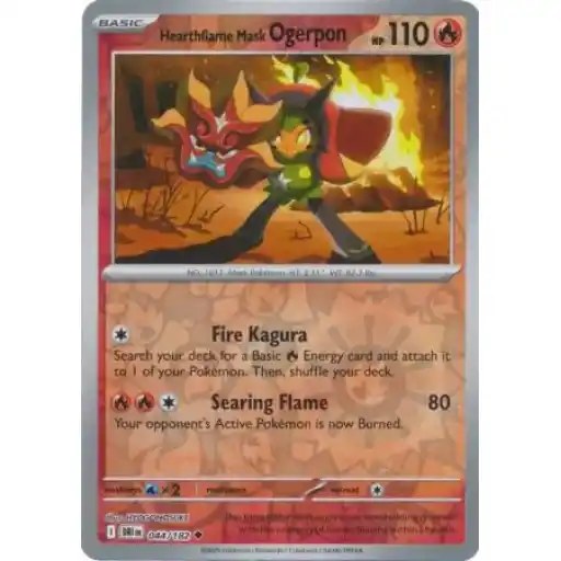 Destined Rivals - 044/182 - Hearthflame Mask Ogerpon - Reverse Holo
