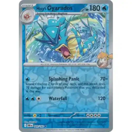 Destined Rivals - 049/182 - Misty's Gyarados - Reverse Holo Rare