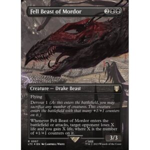 Tales of Middle-earth Commander - 557 - Fell Beast of Mordor - Rare - B - Foil