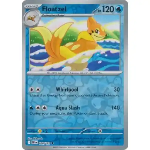 Destined Rivals - 058/182 - Floatzel - Reverse Holo