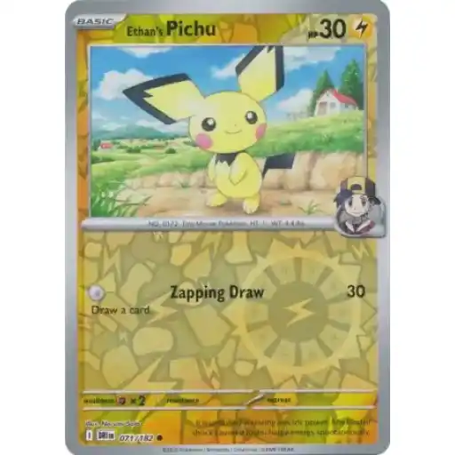 Destined Rivals - 071/182 - Ethan's Pichu - Reverse Holo