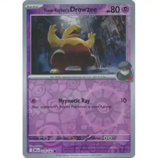 Destined Rivals - 079/182 - Team Rocket's Drowzee - Reverse Holo