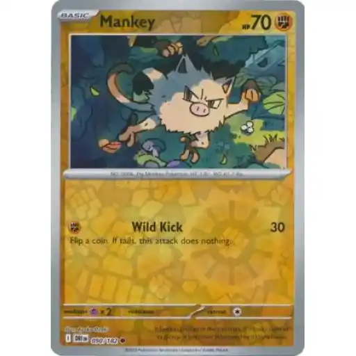 Destined Rivals - 090/182 - Mankey - Reverse Holo