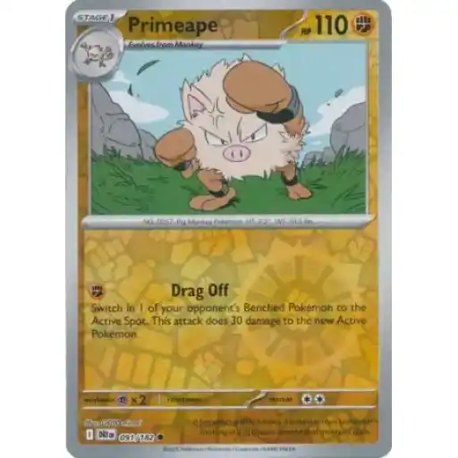 Destined Rivals - 091/182 - Primeape - Reverse Holo