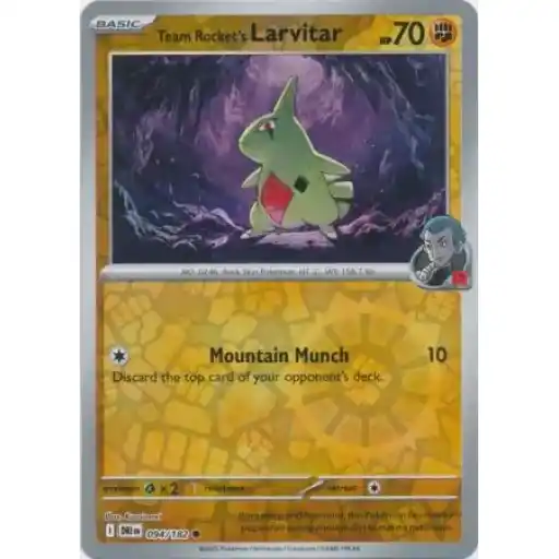 Destined Rivals - 094/182 - Team Rocket's Larvitar - Reverse Holo