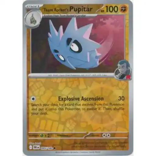 Destined Rivals - 095/182 - Team Rocket's Pupitar - Reverse Holo