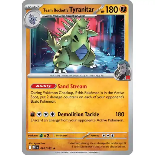 Destined Rivals - 096/182 - Team Rocket's Tyranitar - Holo Rare