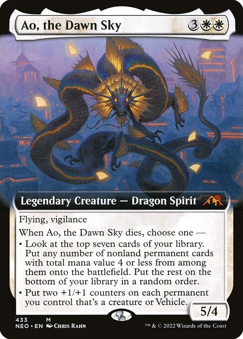 Kamigawa: Neon Dynasty - 433 - Ao, the Dawn Sky - Mythic - W - Foil