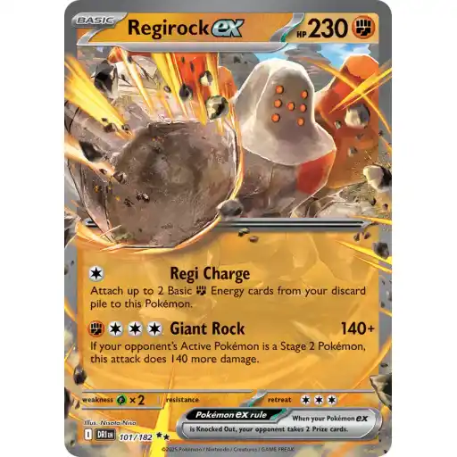 Destined Rivals - 101/182 - Regirock ex