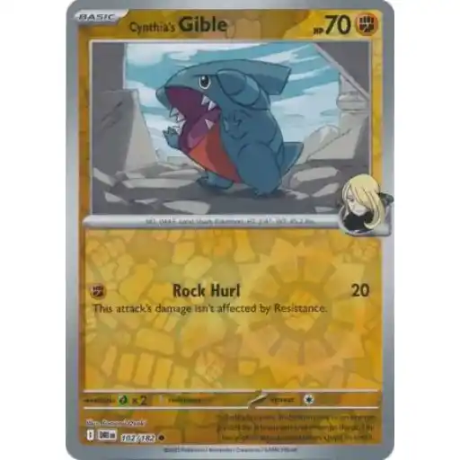 Destined Rivals - 102/182 - Cynthia's Gible - Reverse Holo