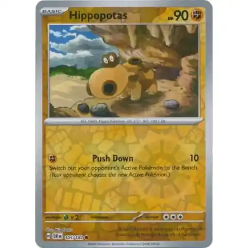 Destined Rivals - 105/182 - Hippopotas - Reverse Holo