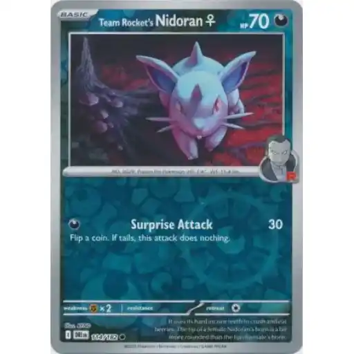 Destined Rivals - 114/182 - Team Rocket's Nidoran♀ - Reverse Holo