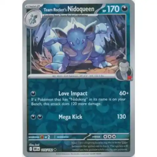 Destined Rivals - 116/182 - Team Rocket's Nidoqueen - Reverse Holo
